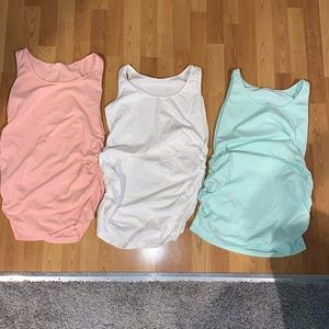 Lot of 3 cotton/spandex maternity tanks sz S